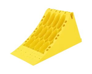Yellow homologated thermoplastic wheel chock Heavy 53