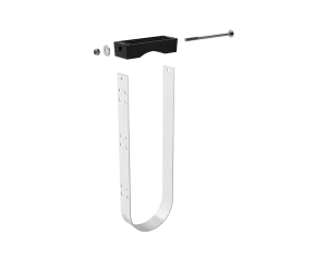 Kit di montaggio staffa rettangolare tripla per portabocchette