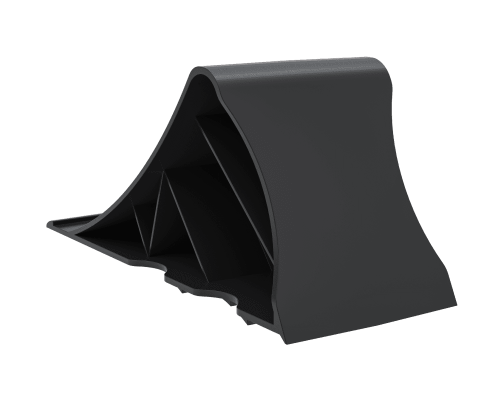 Black thermoplastic wheel chock 10