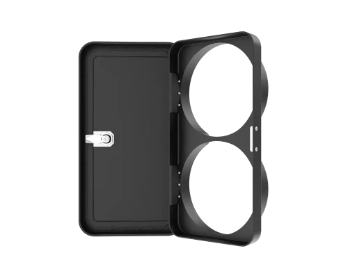 Tapa delantera doble para portamangueras