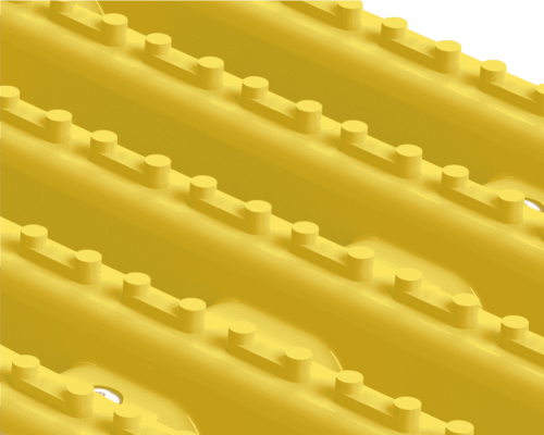 Footboard for van with towing hook - Triple - Yellow