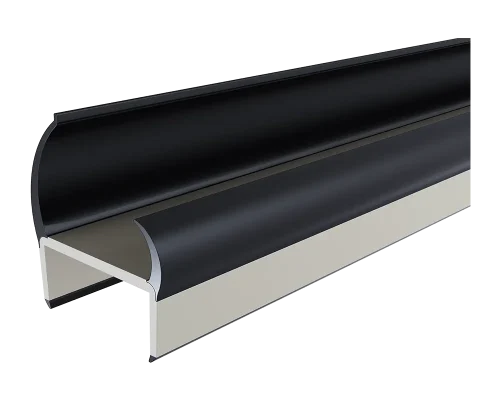 Rigid PVC co-extruded profile pvc rubber 3,2 mt for rear and lateral doors