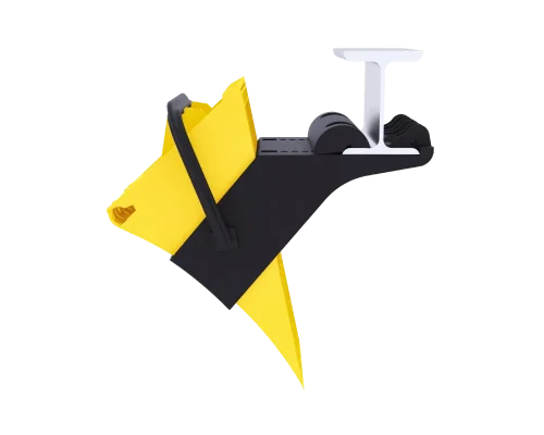 Plastic chock holder 130° with fast chassis-fitting