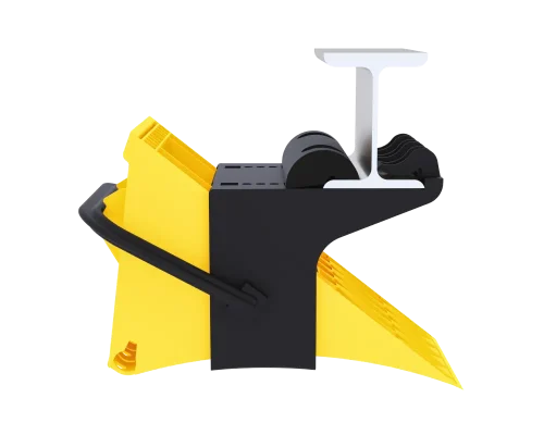 Plastic chock holder 90° fast chassis-fitting.